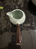 祥業(yè) 汝窯茶壺木把陶瓷日式側把壺功夫茶具開(kāi)片汝瓷單壺大手抓壺可養泡茶壺 汝窯側把公道杯 曬單實(shí)拍圖