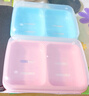 創(chuàng  )意雙格帶蓋瀝水香皂盒旅行出差便攜肥皂盒洗臉洗手防水手工皂架 雙格肥皂盒-粉色+藍色-2個(gè)裝 曬單實(shí)拍圖