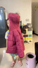 G.duck兒童羽絨服韓版女童冬季保暖加厚衣服中小童面包羽絨服外套 韓版//梅子醬紅 三防面料-加厚款 90 (適合身高75-85cm) 曬單實(shí)拍圖