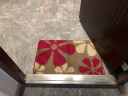 夏浪 进门入户地垫门垫定制 浴室卫生间地垫卧室脚垫 家用防滑垫子 红花朵 50x80cm(常规尺寸) 实拍图