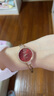 羅西尼（ROSSINI）手表女石英表防水鋼帶生日禮物送女友國表兔年本命年紅 5200024 曬單實(shí)拍圖