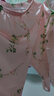 達芬奇密碼冰絲睡衣女春秋新中式國風(fēng)睡衣帶胸墊款可外穿家居服套裝送老婆 一葉知秋 淺粉（胸墊款） M 【推薦80-110斤】 曬單實(shí)拍圖
