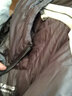 雪中飛男士短款連帽羽絨服條紋印花運動(dòng)休閑外套秋冬新款輕薄保暖舒適 黑色 185/100A 曬單實(shí)拍圖