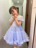 常春藤常春藤兒童裝女童2024夏季新款  亮片輕盈網(wǎng)紗連衣裙蓬蓬裙tutu裙 水藍色 120cm 曬單實(shí)拍圖