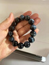 潮之夢(mèng)收藏級水晶藍虎眼石手鏈男鷹眼石虎睛石藍色閃電紋手串女圓珠 16mm 曬單實(shí)拍圖