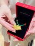 中國黃金（CHINA GOLD）黃金吊墜女足金平安長命鎖寶寶兒童周歲金鎖項(xiàng)鏈滿月禮物送百天禮 足金吊墜-配繩 約4g 曬單實(shí)拍圖