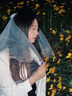 頭紗登記領(lǐng)證拍照道具新娘主婚紗結(jié)婚小婚紗復(fù)古求婚女高級(jí)感法式 白色雙層蝴蝶結(jié)長(zhǎng)約45cm[發(fā)梳款] 60cm-80cm 曬單實(shí)拍圖