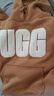 UGG秋季女士舒適上衣套頭字母logo衛(wèi)衣連帽衫休閑運動衫 1144506 CPLS | 栗色/泥灰色 S 曬單實拍圖