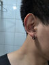 Lnieer999足銀養(yǎng)耳洞耳環(huán)黑色耳釘潮酷小眾高級感男士銀耳圈耳扣耳骨釘 黑色莫比烏斯耳圈一只 曬單實拍圖