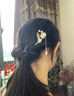 中國黃金（CHINA GOLD）古風(fēng)盤發(fā)簪子梅花流蘇步搖發(fā)飾七夕情人節(jié)禮物送女友老婆生日實用 【京速達(dá)】梅花發(fā)簪 曬單實拍圖