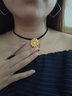 微奢妙珠 3D硬金黃金向日葵吊墜999足金項鏈太陽(yáng)花蕾絲脖鏈掛墜送禮女新款 大號向日葵脖鏈約2.5-2.6克 曬單實(shí)拍圖