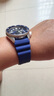 靚美萊適配seiko精工5號SRP601J1 SRP599J1 SRP605J2水鬼樹(shù)脂硅膠手表帶 藍色 銀色針扣 22mm 曬單實(shí)拍圖