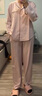 NEIWAI內外橙標【好躺系列】情侶布丁棉睡衣家居服套裝舒適親膚不悶汗 女士-淺蠟粉 L 曬單實(shí)拍圖