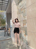 紅蜻蜓純棉短袖t恤女2025年夏季新款女裝刺繡正肩短袖女打底女士上衣衫 粉色短袖 L 【建議105-120斤】 曬單實(shí)拍圖