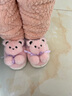 糖果澀親子兒童棉拖鞋男女童冬季加絨加厚保暖軟底防滑卡通小熊毛絨拖鞋 SD28小熊T-粉色 34 -35內長(cháng)21cm 曬單實(shí)拍圖