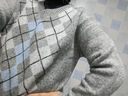 百圖betu女裝冬季新款毛衣圓領(lǐng)半開(kāi)筒精美圖案寬松毛衫女2411T51 咖啡色 M 曬單實(shí)拍圖