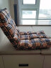 雅美乐 懒人沙发单人座垫飘窗椅 床上靠背小沙发 红条纹YS216 实拍图