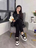 狄德拉真皮厚底小白鞋女2025春季新款百搭內(nèi)增高小個(gè)子松糕加絨休閑板鞋 7.5cm黑色 【牛皮】 36 (230mm) 標(biāo)準(zhǔn)碼 曬單實(shí)拍圖