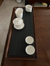 瓷牌茗茶具（cipaiming teaset）實(shí)木茶盤胡桃木家用會(huì)客功夫茶具蓄排雙用烏金石面板茶臺(tái)茶托 中《川石》北美胡桃木蓄排兩用 曬單實(shí)拍圖