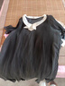 clotho Rennie品牌女裝短袖連衣裙女2025夏季新款時(shí)尚減齡娃娃領(lǐng)遮肉顯瘦百褶裙 黑色 M 曬單實(shí)拍圖