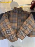皮爾卡丹（pierre cardin）格子羽絨服女短款2024冬季新款立領(lǐng)寬松小個(gè)子加厚面包服洋氣外套 卡其色 格子 均碼 建議90-130斤 曬單實(shí)拍圖