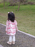 幼歌（YOUGE）嬰幼兒泡泡袖花邊領(lǐng)毛衣繡標精致甜美軟糯加絨花朵套裝 粉色小花背帶裙 90 cm 曬單實(shí)拍圖
