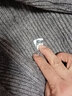 恒源祥秋冬季羊毛衫開(kāi)衫男雞心領(lǐng)織針衫毛衣寬松男裝羊狨衫加厚保暖外套 灰色 170/L/110/建議115-135斤 曬單實(shí)拍圖