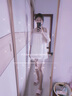 莫代爾性感睡衣女款2025新款夏季薄款大碼蕾絲吊帶網(wǎng)紗純欲風(fēng)家居服套裝 白色(雙層版)+短褲 L 105-125斤 曬單實(shí)拍圖