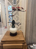 莫尼森  MOREISAN 黃銅蝴蝶蘭花擺件玉石家居客廳酒柜裝飾品擺件喬遷之喜搬家禮物 紅色蘭花玉石盆景28*13*39cm 曬單實拍圖
