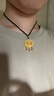 創(chuàng)緣古法金長命鎖吊墜鈴鐺平安鎖吊墜新中式復(fù)古招財進寶算盤編繩項鏈 曬單實拍圖