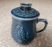 乾唐軒活瓷 魚(yú)躍龍門(mén) 陶瓷茶杯馬克杯泡茶杯茶水分離高檔辦公杯送人禮物 寶石藍(lán) 曬單實(shí)拍圖