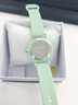 蕉遲手表女學(xué)生公務(wù)員考試手表男考研高中初中學(xué)生女孩國表顯白靜音 日歷款白面綠色夜光+手鏈 曬單實(shí)拍圖