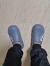 回力洞防水棉拖鞋男士包跟秋冬季全包毛拖鞋加絨厚底外穿保暖棉鞋男冬天 灰藍 44-45 (適合43-44) 曬單實(shí)拍圖