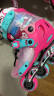 米高 轮滑鞋S7儿童花样溜冰鞋全套装平花鞋可调直排轮花式旱冰鞋 粉色单鞋 M(33-36) 实拍图