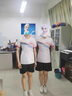 DUBLS夏季新款羽毛球服女裝套裝運動衣服裝男比賽訓練速干透氣短袖褲裙 1010B白色女+ZK013白褲裙 XL 曬單實拍圖