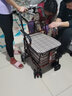 泓弈 老人推車(chē)可推可坐助行器手扶代步手推車(chē)帶座椅折疊便攜老年人購物車(chē)助步車(chē)四輪買(mǎi)菜車(chē)小拉桿車(chē) 手剎款+萬(wàn)向雙輪 曬單實(shí)拍圖
