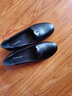 依斯諾宇媽媽鞋皮鞋女春秋款單鞋中老年新款牛筋底軟皮軟底舒適平底防滑 黑色 38 曬單實(shí)拍圖