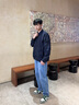 BOSS博斯【七夕節(jié)禮物】男士25年春季新款徽標(biāo)貼飾寬松外套襯衫 404-深藍(lán)色 L 曬單實(shí)拍圖