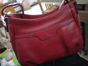 北狐媽媽包包女真皮斜挎包大包大容量頭層牛皮百搭中年女包送媽媽大氣 紅色 曬單實(shí)拍圖