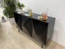 悍鈺意式極簡(jiǎn)餐邊柜輕奢高級感家用客廳靠墻儲物收納柜入戶(hù)藝術(shù)玄關(guān)柜 伯納德輕奢餐邊柜極夜黑 140*45*85CM 曬單實(shí)拍圖