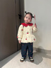 幼歌（YOUGE）嬰幼兒可愛(ài)櫻桃菱格精致娃娃領(lǐng)俏皮活力保暖舒適棉衣潮 紅櫻桃 90 cm 曬單實(shí)拍圖