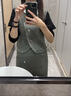 對(duì)白法式富家千金小香風(fēng)套裝裙女2024秋冬新款馬甲半身裙兩件套 冰河灰 S 曬單實(shí)拍圖