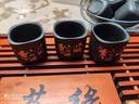 洛湘紫砂功夫茶具套裝新款描金葉家用會客泡茶壺辦公喝茶杯高端禮盒裝 黑泥金葉12入（禮盒裝）順豐 曬單實拍圖