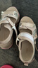 天美意陸柯燃明星同款女鞋撞色增高軟底女老爹運動(dòng)涼鞋 灰粉色 39 曬單實(shí)拍圖