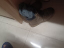 Jeep吉普馬丁靴男新款春秋英倫風(fēng)工裝男鞋復(fù)古透氣耐磨高幫雪地靴 卡其色（加絨） 42 （皮鞋碼） 曬單實(shí)拍圖