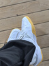 李寧（LI-NING）羽毛球鞋男女同款減震耐磨訓(xùn)練鞋標(biāo)準(zhǔn)白AYTT001-5 白色 39碼 曬單實(shí)拍圖