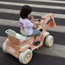 WORK BABY兒童電動挖掘機(jī)可坐雙人男女孩玩具車2-9歲寶寶可騎挖土機(jī)工程車 標(biāo)配雙人黃色：6V電瓶+早教 曬單實(shí)拍圖