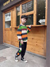 FNJ KIDS童裝男童運動(dòng)套裝2025春裝新款洋氣中大童衛衣褲兒童兩件套彩色130 (建議身高120-130cm) 曬單實(shí)拍圖