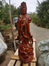 黃花梨木雕南海如意觀音大士菩薩保平安擺件紅木鎮(zhèn)宅家居佛堂供奉 花梨如意觀音：高30㎝ 曬單實(shí)拍圖