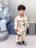 G.DUCKKIDS男童春秋裝套裝洋氣2025新款6春秋季3歲男孩帥氣衣服兒童外套寶寶 米杏色兩件套 110 cm 曬單實(shí)拍圖